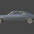 Gray Classic Two Door Car With Vintage Design Round Headlights And Sleek Body Lines