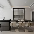 Modern Living Dining Room With Beige Sofa Black Armchair Glass Coffee Table TV Wall Fireplace