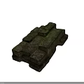 Moss Covered Natural Stone Blocks For Garden Landscaping Steps Design