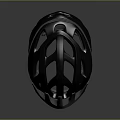 Modern Black Sports Helmet With Carbon Fiber Texture And Ventilation Holes