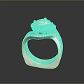 Elegant Luxurious Gold Ring with Square Gemstone and Intricate Patterned Band