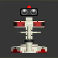 Industrial Robot Single Wheel Robot Double Wheel Robot Assistant Small Robot 3d model