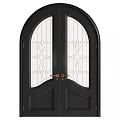 Middle style double door 3d model