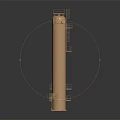 Golden Metal Tower Structure With Spiral Staircase And Top Platform Design
