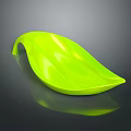 Vibrant Green Leaf Shaped Decorative Ornament with Smooth Glossy Surface for Home Interior