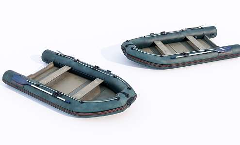 modern inflatable boat 3d model