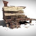 Low Poly Cabin Factory 3d model