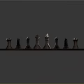 modern chess pieces 3d model