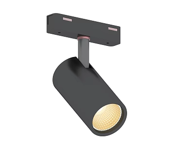 Modern Black Downlight Spotlight with Adjustable Angle and Warm LED Lighting 3d model