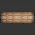 Railway Freight Car With Dark Blue Exterior Orange Interior Number 81054 Metal Structure