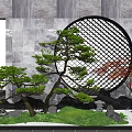 New Chinese landscape sketch landscape tree 3d model