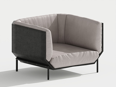 Modern Single Sofa Single Chair Leisure Chair 3d model