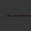 Classic AK-47 Rifle With Wooden Stock Metal Barrel And Black Magazine Design