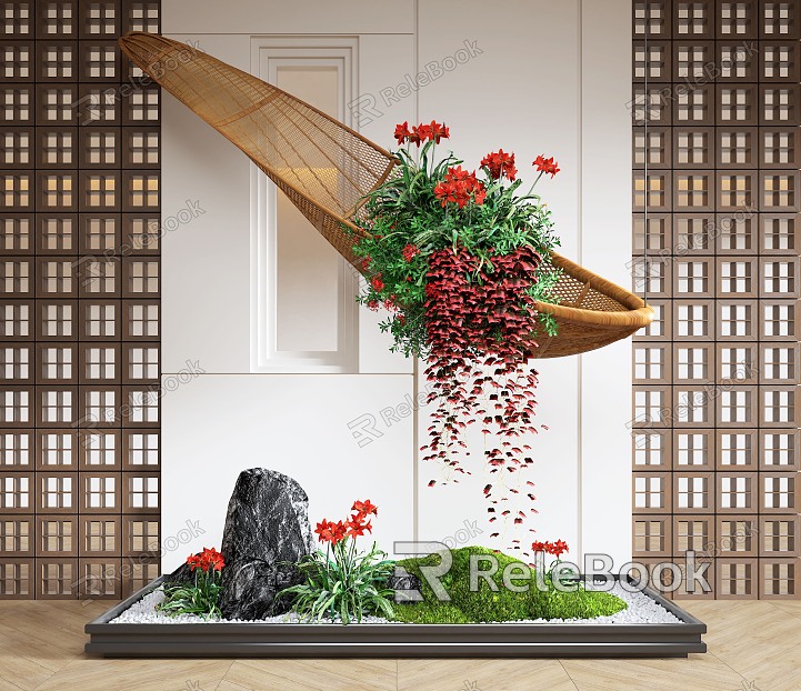 Modern indoor landscape landscaping plant art installation model