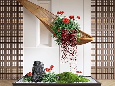 Modern indoor landscape landscaping plant art installation model