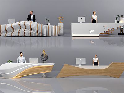 Modern reception desk model