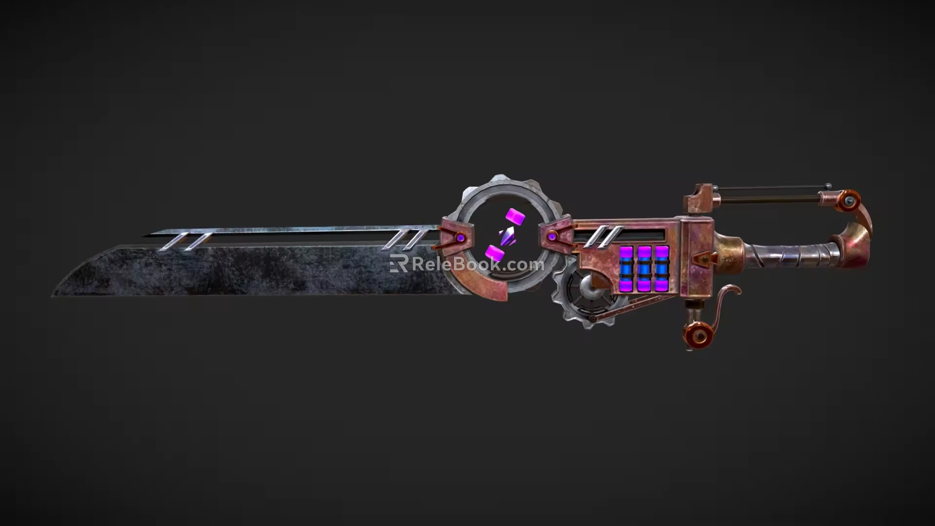 Cyberpunk Sword Steampunk Sword Science Fiction Sword Future High-tech Sword Low Face Number Low Model Simple Model Game Movie and TV Level Super Realism 3d model