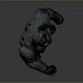 Muscular Standing Gorilla 3D Model With Detailed Body Pose And Structure