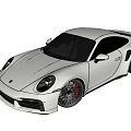 White Sports Car with Modern Design Sleek Body Lines Stylish Alloy Wheels and Aerodynamic Headlights