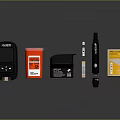 Medical Testing Equipment Kit Including Glucose Monitor Test Strips Lancets Battery And Container