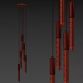 Sleek Modern Crystal Pendant Light with Metal Stems and Hanging Droplet Design