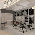 Modern Mall Photography Studio Interior With Photos On Wall Reception Desk And Chairs