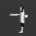 Futuristic Sci Fi 3D Character Model With Mechanical Armor Cloak And Weapon