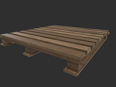 Industrial wind wooden pallet forklift pallet container 3d model Industrial wind wooden pallet forklift pallet container 3d model