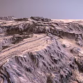 Detailed Terrain Model With Mountain Ranges Valley Formations And Sandy Textures 3d model