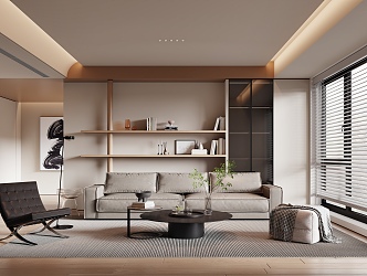 modern living room 3d model