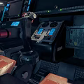 Fighter Jet Cockpit Interior With High Tech Displays In Starry Space 3d model