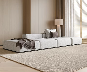 Modern Multiplayer Sofa Floor Lamp 3d model