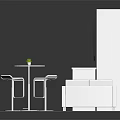 Lenderands Exhibition Booth With Business Funding Graphics White Sofa And Tables