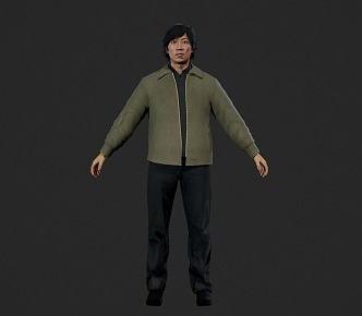 Realistic Middle-aged Men Realistic Men Middle-aged Young Men Clothes Clothing Pants Short Hair Worker Manager Boss Teacher 3d model