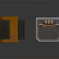 Industrial Mechanical Equipment With Brown Black Hook And Gray Red Structural Support