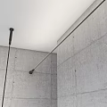 Modern Ceiling Mounted Wall Washer Light Illuminating Indoor Concrete Wall Corner