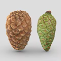 Two Distinct Fruit Inspired Cones In Different Colors