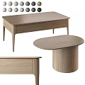 Modern Wooden Coffee Tables With Rectangular And Round Shapes For Living Room Decor