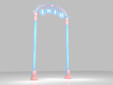 Chinese arch decoration 3d model