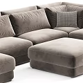Modern Soft Upholstered Double Sofa With Multiple Neutral Color Options For Cozy Home Living Decor