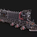 Vintage Steam Train With Intricate Mechanical Design And Industrial Metal Parts