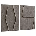 Abstract plaster painting combination 3d model