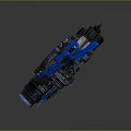 Futuristic Aerospace Engine With Intricate Blue Black Mechanical Structure For Space Exploration