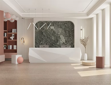 Modern Front Desk 3d model