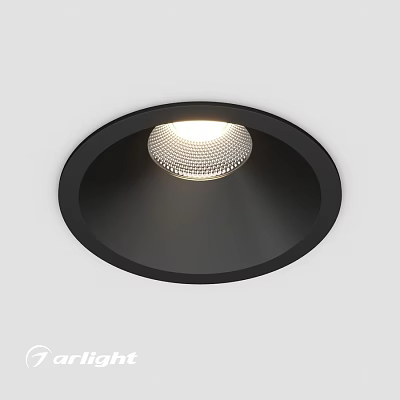 Modern Recessed Downlight Spotlight With Black Frame And Ceiling Installation Design 3d model