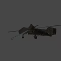 Military Combat Helicopter With Modern Angular Design Rotor Blades Landing Gear And Missile Attachments