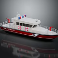 CAR MARITIME Vessel With White Hull Red Bottom Railed Deck And Lifebuoys