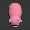 Pink Piggy Bank Toy With Blue Eyes And Shiny Surface Design