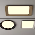 Ceiling light led ceiling light cream wind ceiling light round ceiling light square bedroom ceiling light 3d model