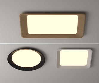 Ceiling light led ceiling light cream wind ceiling light round ceiling light square bedroom ceiling light 3d model